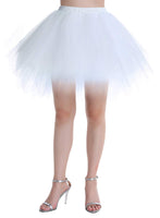 1 x RAW Customer Returns Dressystar LXQC Petticoats Mini Skirt Short Underskirt Tutu Irregular Tulle Women Girls Ballet Skirt Multi-Layers White S - RRP €23.53