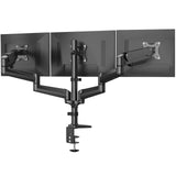 1 x RAW Customer Returns HUANUO Monitor Mount 3 Monitors for 17-32 inch Screens, Screen Mount 3 Monitors Height Adjustable, Monitor Arm, Support 8 kg per Arm, Black - RRP €189.29