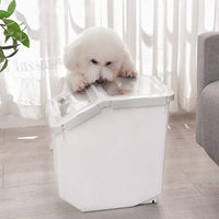 1 x RAW Customer Returns Uotyle Food Bin, Large Food Bin Dog Airtight Pet Food Container With Lid Food Scoop PP Pet Food Container For Dog Food Cat Food Storage Cyan  - RRP €44.15