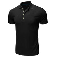 1 x Brand New Men s Polo Shirts Short Sleeve Men s Short Sleeve Breathable Summer Slim Fit Men s Shirts Short Sleeve Casual Shirt Golf T-Shirt Black M - RRP €27.6