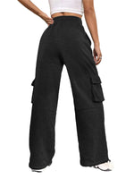 1 x RAW Customer Returns Nuofengkudu Warm Wide Jogging Pants Women Baggy Thermal Elastic Pockets Lined Fleece Jogger Pants Sweatpants Women Sports Pants Loose Leisure Pants Cargo Pants Casual Sweatpants Black 2XL - RRP €28.99