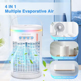 1 x RAW Customer Returns Mobile air conditioner, 5 in 1 air conditioner portable, air conditioner without exhaust hose, mini air conditioner with spray and colorful night light, mobile air conditioners for home, office, camping, 1400ML - RRP €79.99