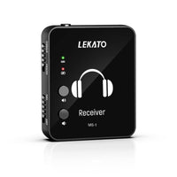 1 x RAW Customer Returns LEKATO MS-1 Wireless In-Ear Monitoring System, Professional Wireless 2.4G Stereo IEM System Operation in Mono and Stereo Mode Suitable for Studio Live Performance and Musicians Receiver Only - RRP €43.44