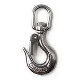 1 x RAW Customer Returns 304 Stainless Steel Heavy Duty Lifting Hook, Swivel Safety Hook, 1000kg Capacity Pack of 1  - RRP €20.99