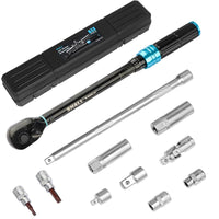 1 x RAW Customer Returns Shall 11pcs 3 8 torque wrench set 5-60Nm , two-way adjustable, 72 teeth, suitable for car and motorcycle maintenance - RRP €39.31