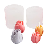 1 x RAW Customer Returns YODOOLTLY Tulip Mold - 2pcs 3D Tulip Shape Candle Mold Tulip Shape Silicone Mold Handmade Soap Molds for Candle Making DIY Crafts Fondant Cake Decoration - RRP €13.1