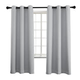 2 x Brand New FYY 2 Pieces Curtains 117 x 138 cm, Thermal Insulated, Blackout Room Darkening Curtains with Metal Grommets, Curtain for Bedroom, Living Room, Gray - RRP €38.4