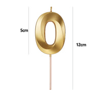 1 x Brand New Gold Digital Birthday Candles Number 056 Baked Cake Decoration Party Supplies Suitable for 50s and 60s Special Birthdays Can Be Used Alone or in Combination - RRP €22.8