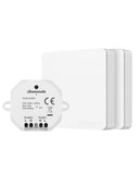 1 x RAW Customer Returns DEWENWILS wireless switch set, wireless wall switch 30M range, 2 wireless light switches for lamp, no wiring required, 2300W, white - RRP €22.56