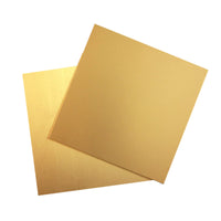 1 x RAW Customer Returns pieces brass plates, 6 x 6 , 0.5mm thick brass sheet, no scratches, brass plates attached with film - RRP €15.16