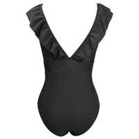 1 x RAW Customer Returns heekpek Women s Swimsuit One Piece High Waist Bikini Sexy One-piece Swimsuits Pool Beach Elegant One Piece Push Up Floral Bikini Sea, Absolute Black, L - RRP €34.99