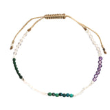 1 x RAW Customer Returns BALIPURA Lucky Bracelet for Women - Amethyst Bracelet, Moonstone, Malachite Solid 925 Silver Pearl Bracelet - Gift for New Moms, 2mm SMALL Pearl Bracelet - RRP €25.68