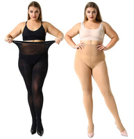 1 x RAW Customer Returns MANZI women s tights 2 or 4 pairs plus sizes XL-4XL 44-62 , 1 pair beige, 1 pair black 70 denier , 70 denier XXL - RRP €19.15