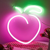 2 x Brand New Rosnek LED Sign Pink Peach Neon Sign with Switch, Neon Sign Cute Room Decor Bedroom Aesthetic for Room, Desk, Room Decoration, Girl Gift - RRP €40.8