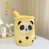 1 x Brand New Mineup Bubble Tea Plush Toy 35CM Bubble Tea Plush Pillow, Milk Tea Cup Plush Pillow, Soft Boba Tea Plush, Pearl Milk Tea Bubble Plush Toy for Kids Yellow  - RRP €20.4