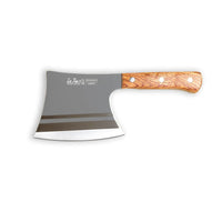 1 x RAW Customer Returns LA TIM S cleaver, 0.9KG heavy cleaver with hand-forged carbon steel, butcher knife for chopping bones, solid wood handle - RRP €37.3