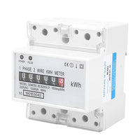 1 x RAW Customer Returns Electricity Meter 220V 230V on DIN Rail Single-Phase Electric Meter 2 Wires 4P Electric Meter 10-40A - RRP €20.08