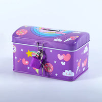 1 x RAW Customer Returns Toddmomy 1 x Unicorn Money Box Shatter-proof Box with Lock with Key Money Saving Bank for Boys and Girls Purple  - RRP €20.4