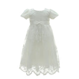 1 x RAW Customer Returns Leideur Baby Girl Baptism Dress Long White Wedding Dresses Formal Wedding Dresses for Newborns 12 Months, White 4  - RRP €35.99