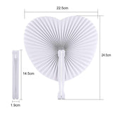 1 x RAW Customer Returns TORKED 60 pieces paper fans wedding, hand fans wedding decoration white heart-shaped foldable fans ladies wedding guests for celebrations gift, wedding decoration, photography, wall decoration - RRP €42.99