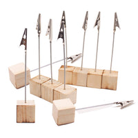 1 x RAW Customer Returns Toyvian 10PCS Place Card Holder Photo Clip Photo Holder with Wooden Support - RRP €19.55