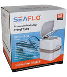 1 x RAW Customer Returns Seaflo 18 l Premium Travel Toilet, SFPT-18-03, White Opulent Garden - RRP €90.0