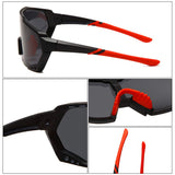 5 x Brand New YAMEIZE Polarized Sports Cycling Sunglasses for Men Women UV400 Outdoor Fishing Golf Glasses with 3 Interchangeable Lenses GREY NIGHT VISION Red  - RRP €66.6