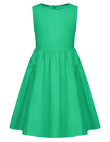 1 x Brand New GRACE KARIN Girls Dresses 134 Children s Dress 140 Cotton Simple Classic Casual Knee Length Green - RRP €27.6