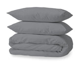 1 x RAW Customer Returns Dark Gray Duvet Cover Set Bed 105 120 cm - Duvet Cover 180x220 cm Pillowcase 50x125 cm - RRP €26.99