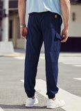 1 x RAW Customer Returns Elegancity Blue Cargo Pants Men Chinos 6 Pockets Jogging Pants with Elastic Waist XXL - RRP €38.99