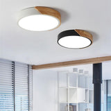 1 x RAW Customer Returns LED ceiling light wood ceiling lamp black 30W neutral white 4500K, round modern LED ceiling light for living room, kitchen, dining room, hallway, office, children s room - RRP €23.98