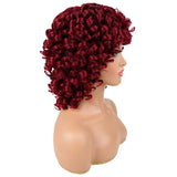 1 x RAW Customer Returns PORSMEER Afro Wig Women s Synthetic Large Curly Wig with Bangs Natural Hair for Women Men Short Bob Wigs Red for Halloween Cosplay Film Costume Wig - RRP €21.95