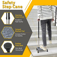 1 x RAW Customer Returns Stair climbing stick, half steps for stair lifters, seniors, elderly, stair cane, walking aids for stability, 4 prongs, adjustable canes, stair helper, assistive devices, mobility aid, - RRP €99.0