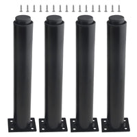 1 x RAW Customer Returns XINMEIWEN 4pcs Adjustable Metal Furniture Legs Cabinet Foot Legs Heavy Duty Slat Support Table Bed Sofa 250mm-420mm Black - RRP €42.51