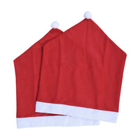 9 x Brand New Set of 2 Santa Hats Chair Covers, 48 x 60 cm, Santa Hat for Christmas, 2 Piece Set, Christmas Decoration, Reusable, Red White - RRP €205.2