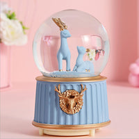 1 x RAW Customer Returns Snow globe music box castle shaking ball with snowflakes lighting crystal ball night light dream ball office home decoration glass ball gift for children birthday Christmas Valentine s Day - RRP €20.16