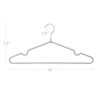 1 x RAW Customer Returns HOUSE DAY Clothes Hangers Metal Gray Pack of 40 Clothes Hangers Gray Rubber Coated Metal Clothes Hangers Non-Slip Clothes Hangers Stable Space Saving Clothes Hangers Thin Clothes Hangers Narrow 0.6 cm Thick - RRP €29.23