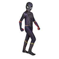 1 x RAW Customer Returns Children Theme Party Cosplay No Way Home Spider Black Fancy Costume, Boy Performance Superhero Action Disguise Costume Overall for Halloween Christmas Carnival 130-140 - RRP €22.18