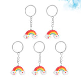 5 x Brand New PRETYZOOM 5Pcs Rainbow Keychain Funny Small Keyring Key Holder Key Decoration for Women Girls Kids - RRP €48.45