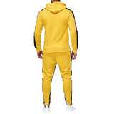 1 x RAW Customer Returns amropi Men s Jogging Tracksuit Set Hoodies and Pants 2 Pieces 4XL,Yellow - RRP €41.99