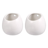 1 x RAW Customer Returns WINOMO 2 Pieces Hanging Flower Pots Wall Ceramic Wall Vases White Flower Pots Wall Decoration Hanging Flower Pots Indoor Wall Vase with Hole Hanging Plants Wall Decoration - RRP €24.98