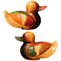 1 x Brand New LIFKOME Wooden Mandarin Duck Statue Mini Couple Duck Figurines Decor Carved Love Bird Sculpture Korean Traditional Lucky Ducks Wedding Gift - RRP €26.99