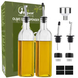 1 x RAW Customer Returns Bugcat Oil Bottle, 2 Oil and Vinegar Dispensers 500ML, Oil Dispenser Bottle with Stainless Steel Funnel and Labels, Olive Oil Dispenser for Cooking BBQ Grills - RRP €18.14