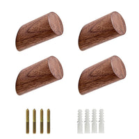 1 x RAW Customer Returns Trsnzul Wall Hooks Wood 4 Pieces Wooden Coat Hooks Wardrobe Hooks Natural Solid Walnut Wood Hooks Key Hooks Wooden Coat Hooks Vintage Wall Decoration for Living Room Bedroom - RRP €13.76