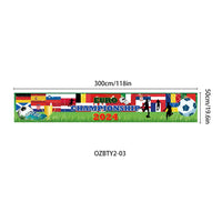 1 x RAW Customer Returns Football European Championship 2024 banner decoration, flag banner for Germany fan articles accessories EM decoration, Football European Championship 2024 decorations banner background, 300 50CM, C - RRP €6.79