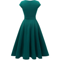 1 x RAW Customer Returns DRESSTELLS Women s Elegant Mother of the Bride Dresses Wedding Dresses Audrey Hepburn Dress Women s Elegant Wedding Cocktail Dress Turquoise L - RRP €41.22