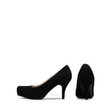 7 x Brand New DREAM PAIRS Comfortable Thin High Heels with Plateau Classic Pumps with Round Toe, Size 40, Black Nabuk, TIFFANNY - RRP €411.6