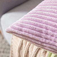 1 x RAW Customer Returns MIULEE Set of 2 Cushion Covers Corduroy Cushion Cover Decorative Pillowcase Sofa Cushion Couch Cushion Throw Pillow Decorative Pillowcase Decorative Cushion Cover with Hidden Zipper 40 x 40 cm Purple - RRP €18.76