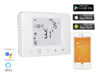 1 x RAW Customer Returns LEDLUX - LL0253 - Wall-mounted Wi-Fi thermostat for gas boilers, 503 built-in box, Italian version, digital, programmable, compatible with Amazon Alexa Echo, 3 A, 220 V - RRP €49.73