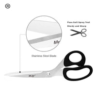 1 x RAW Customer Returns Mr.do Scissors Professional Super Sharp for Sewing Fabric Textile with Black Rubber Comfort Grip, Household Scissors Office Scissors Multipurpose, 255 mm Long - RRP €11.99